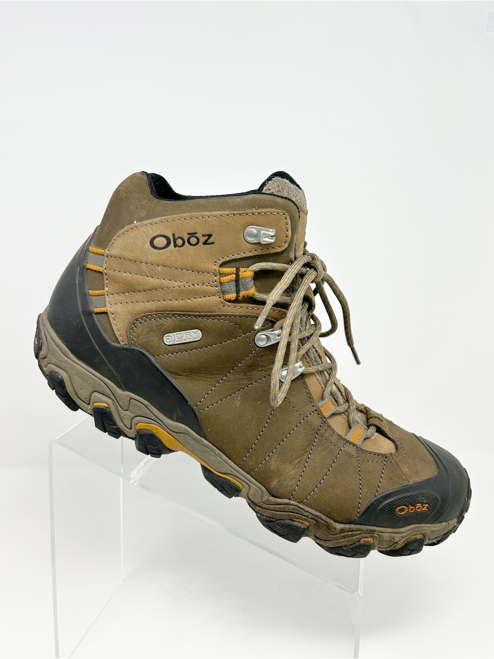 Oboz Bridger Mid B-DRY Men's Waterproof Hiking Boots Brown Lace-Up Trail Size 14